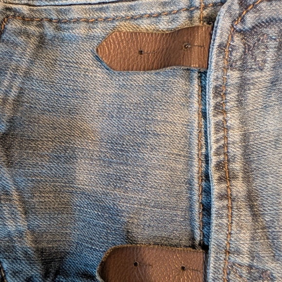 Moschino Men's Straight Jeans in Light Blue with Brown Accents - Picture 8 of 12